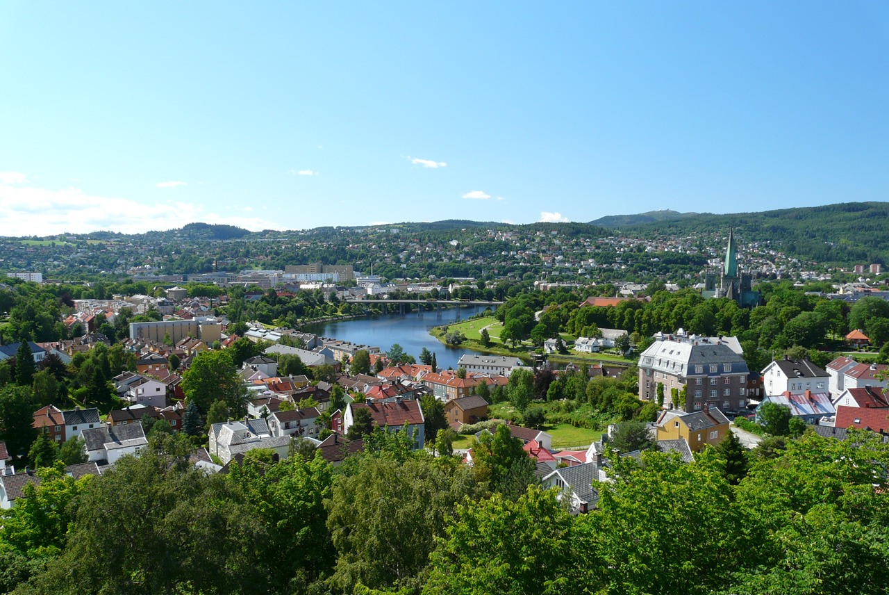Kristiansten Festning - Aussicht auf die Stadt Trondheim