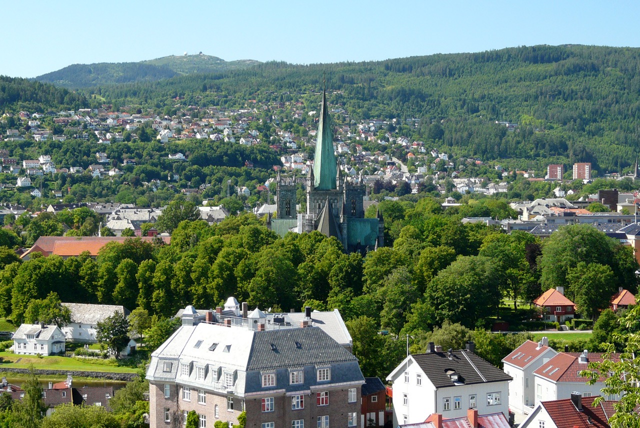 Kristiansten Festning - Aussicht auf die Stadt Trondheim
