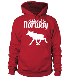 Hoodie - Addicted to Norway (Rot)