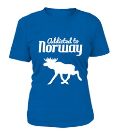T-Shirt Frauen - Addicted to Norway (Blau)
