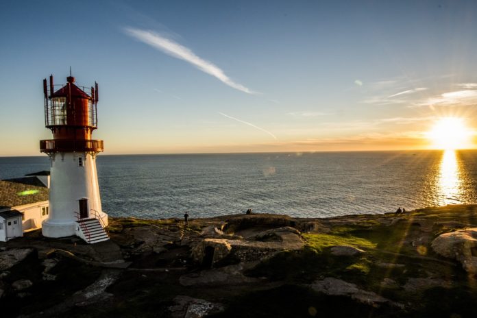 Lindesnes Fyr am Kap Lindesnes in Südnorwegen