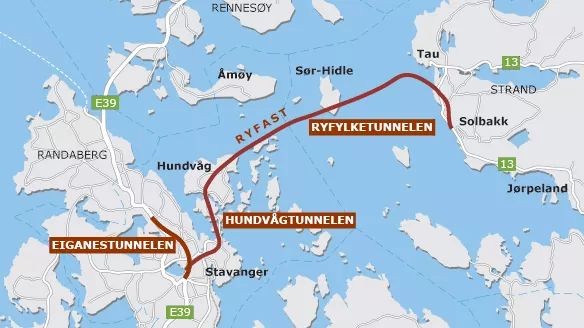 Ryfylketunnelen (Bildquelle: Statens vegvesen / Facebook @regionstavanger)