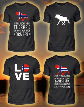Zeige Deine Norwegen Liebe - Verschiedene Motive und Farben in unserem Shop