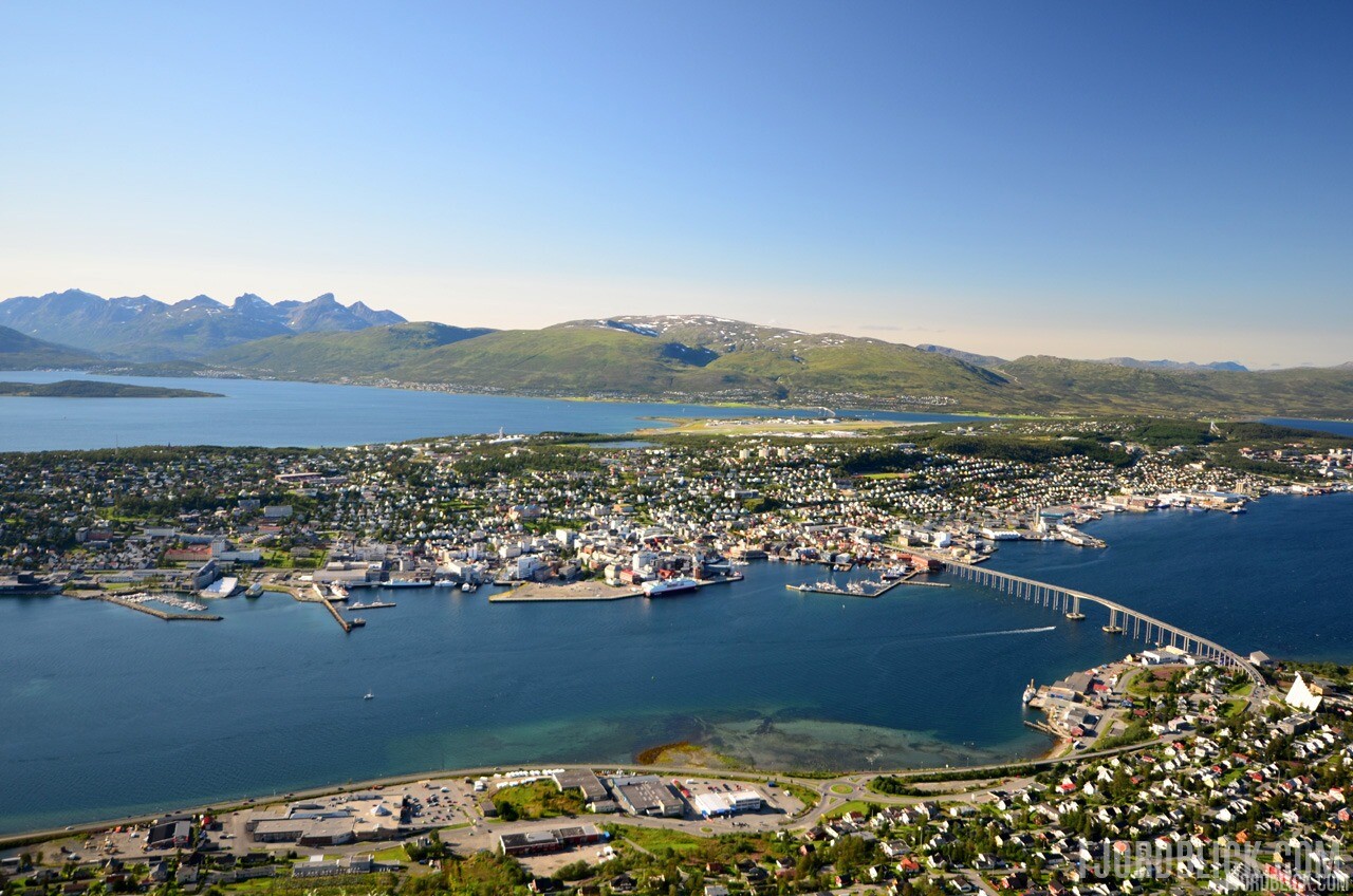 Blick vom Storsteinen in Tromsø